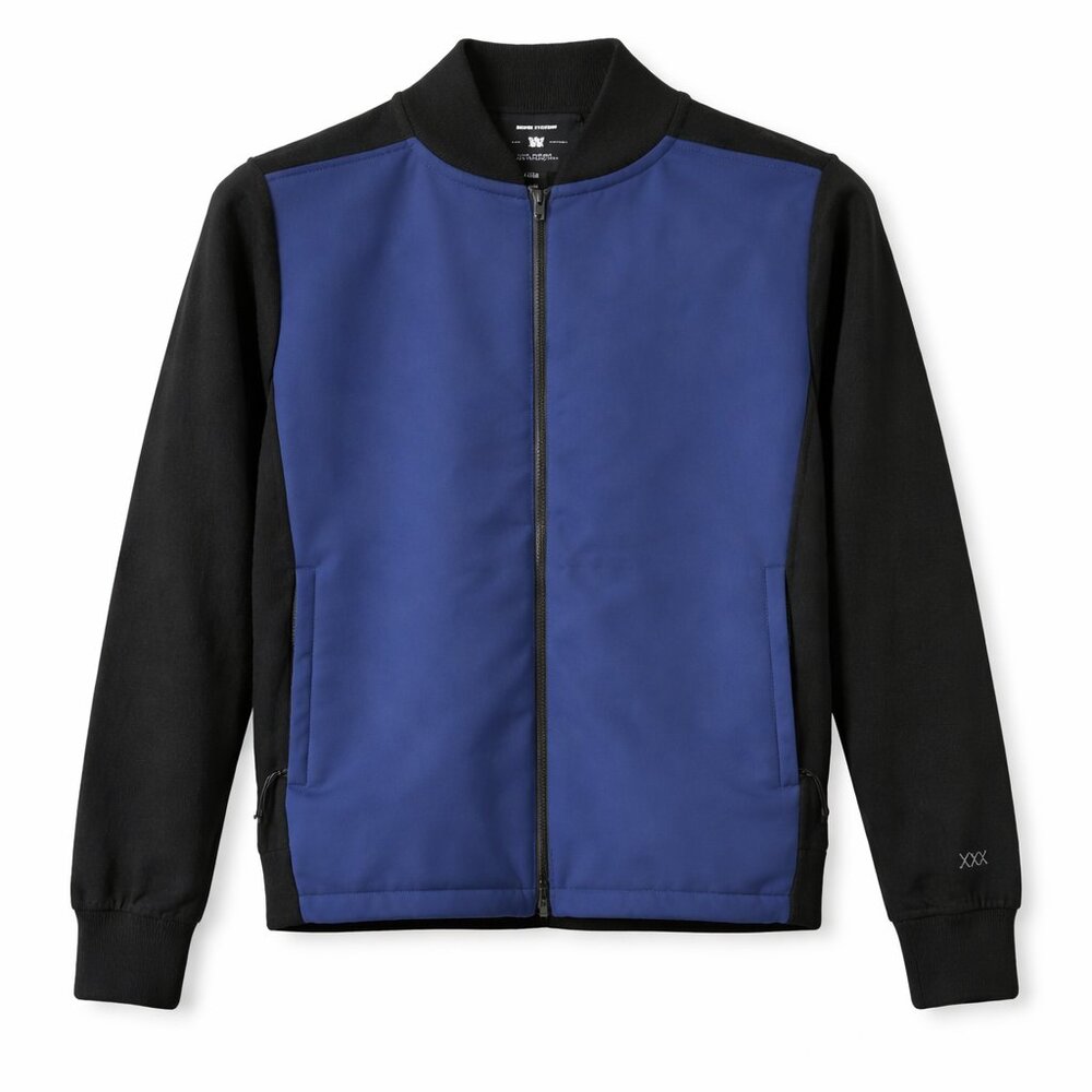 Mission Workshop Mission Cardigan Jacket Blue Black Zip Front Size M